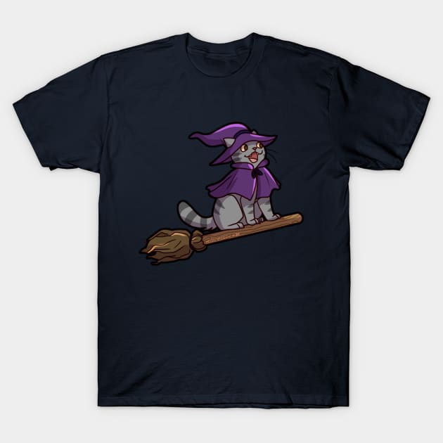 Witch Cat T-Shirt by MissOstrich